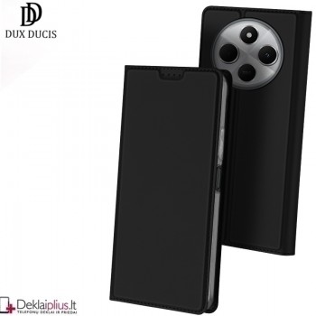 Dux Ducis Skin Pro dirbtinės odos dėklas - juodas (Xiaomi Redmi 14C/Redmi 14R/Poco C75)